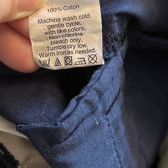 J Crew Size 12 Chino Shorts 100% Cotton Broken In Navy Blue Preppy 5” Inseam - Picture 4 of 4